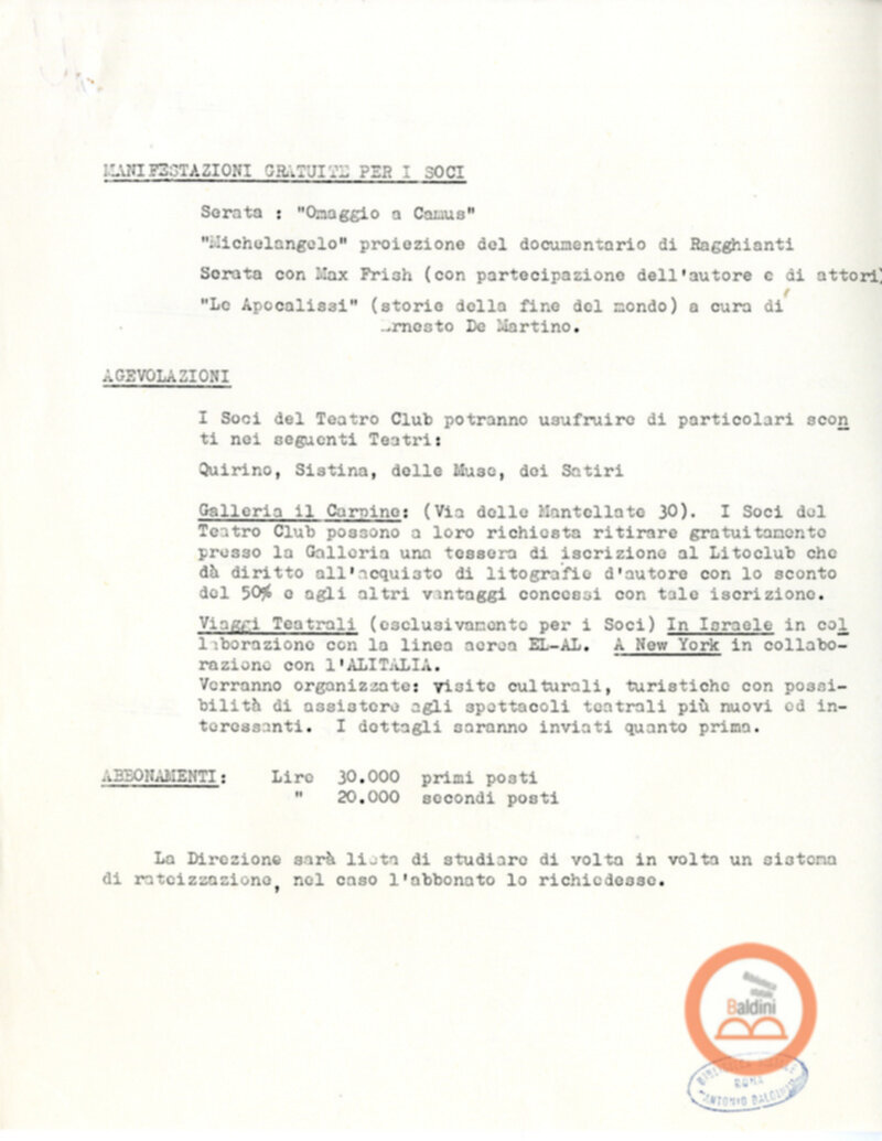 Cartellone pubblicitario (1964-1965)