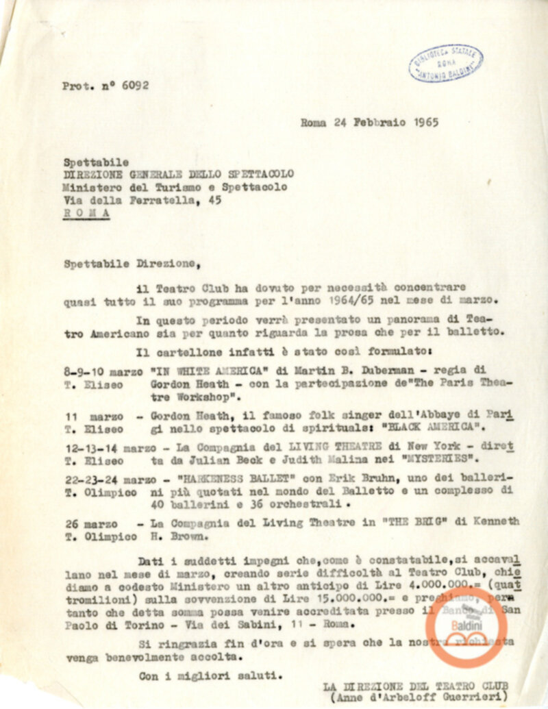 Programma di marzo - stagione 1964-1965