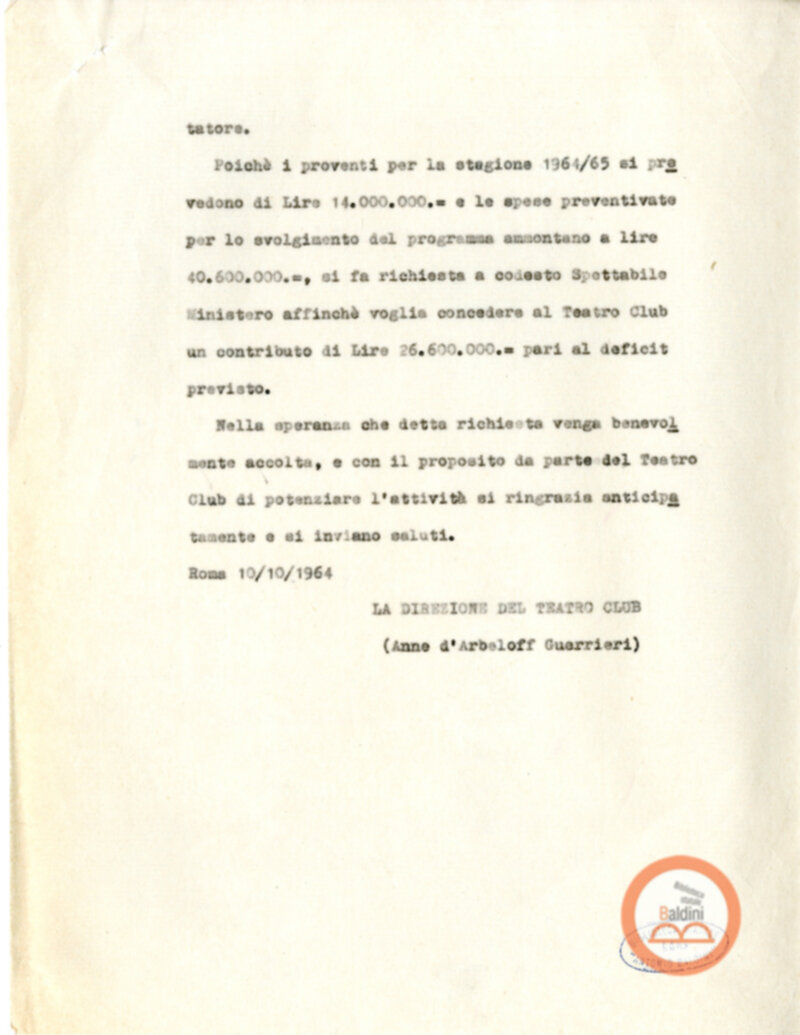 Attività stagione 1964-1965