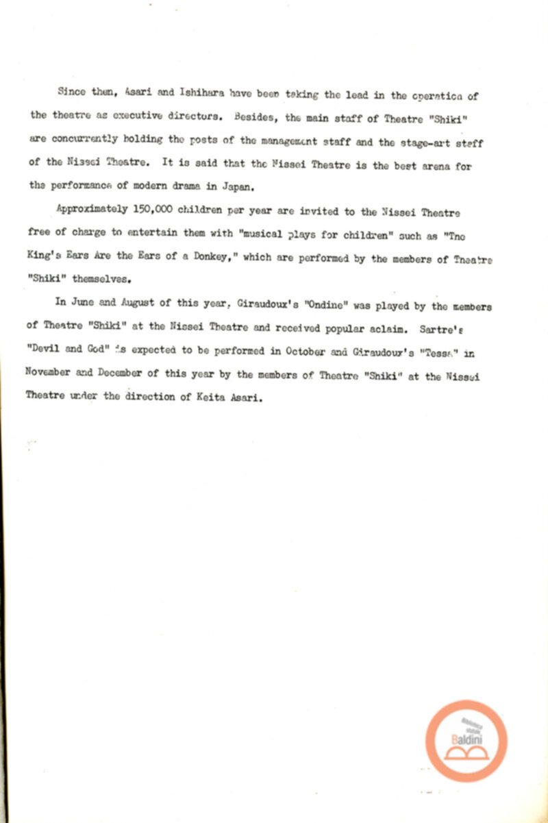 Teatro Shiki - spettacolo e artisti