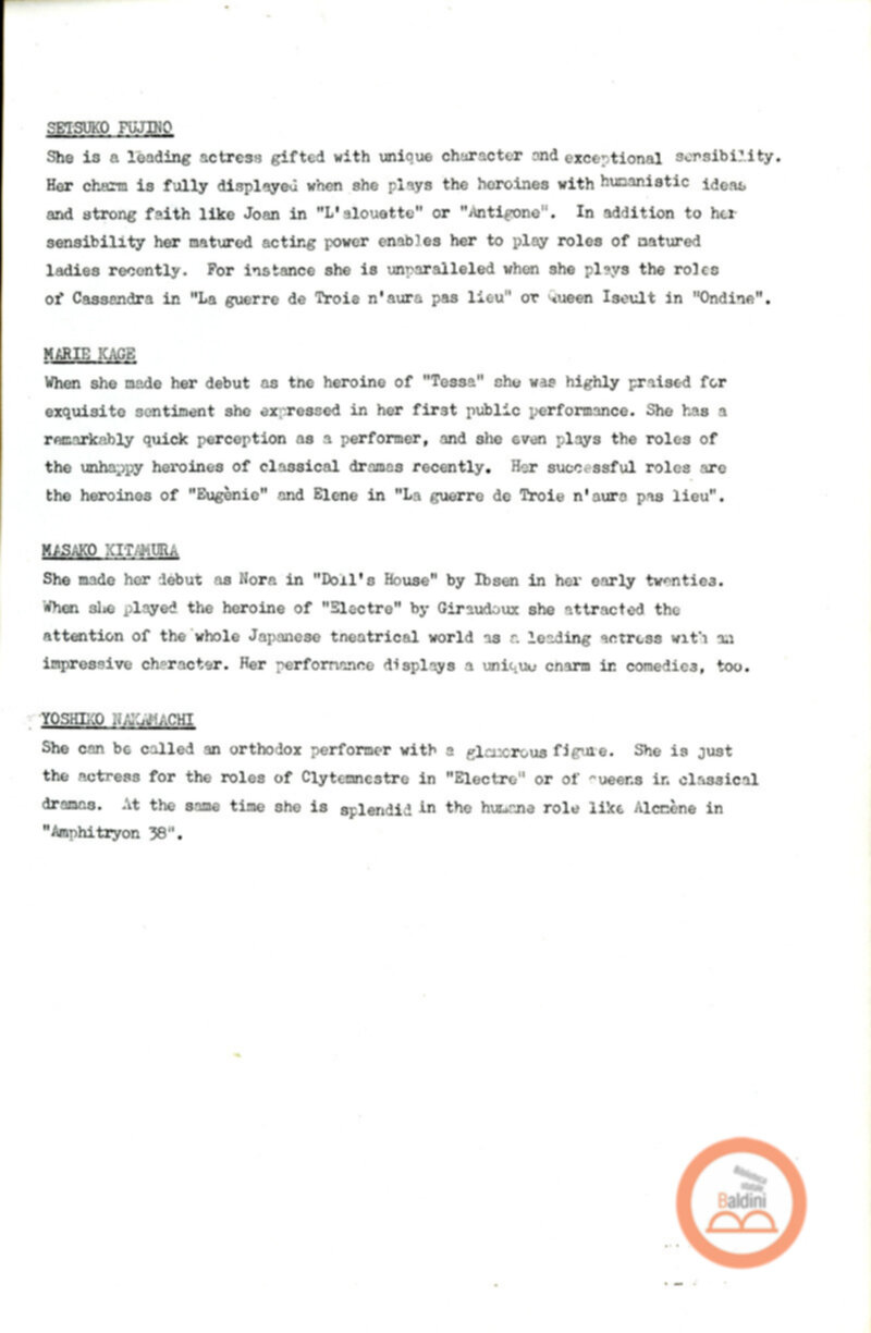 Teatro Shiki - spettacolo e artisti