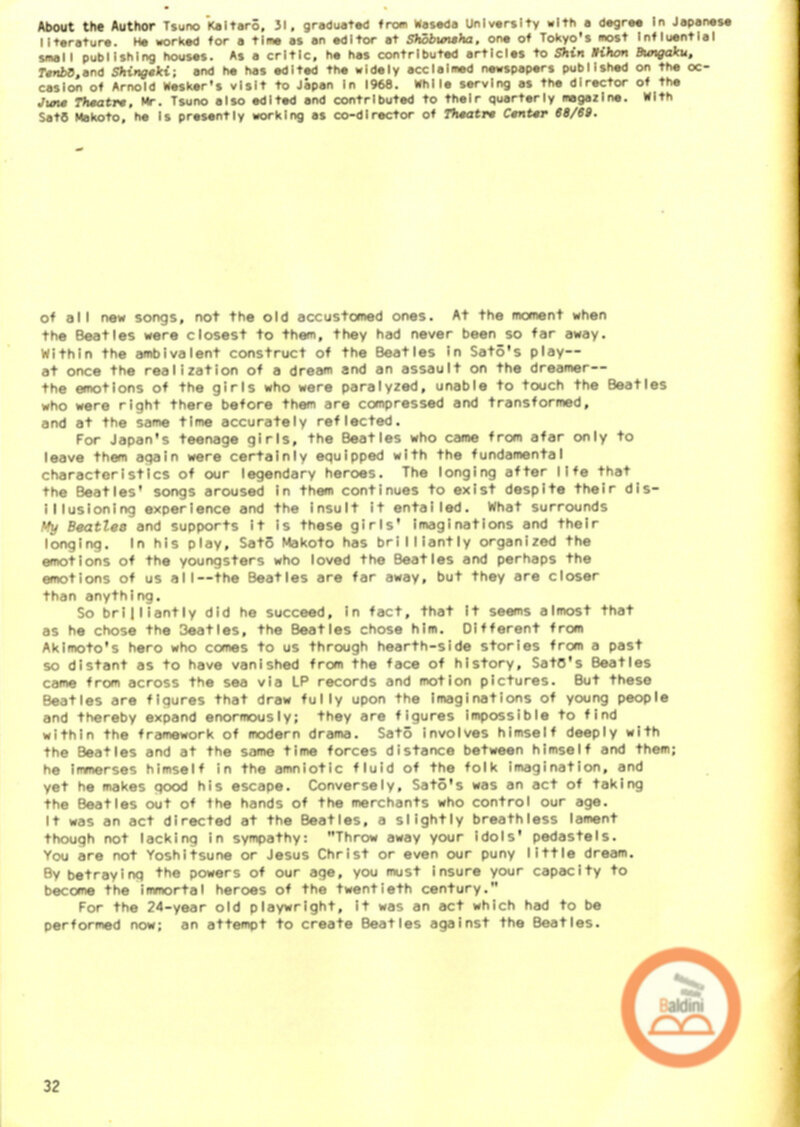 Concerned theatre Japan - rivista