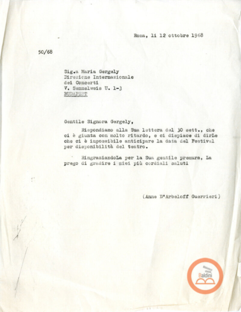 Lettere di Maria Gergely