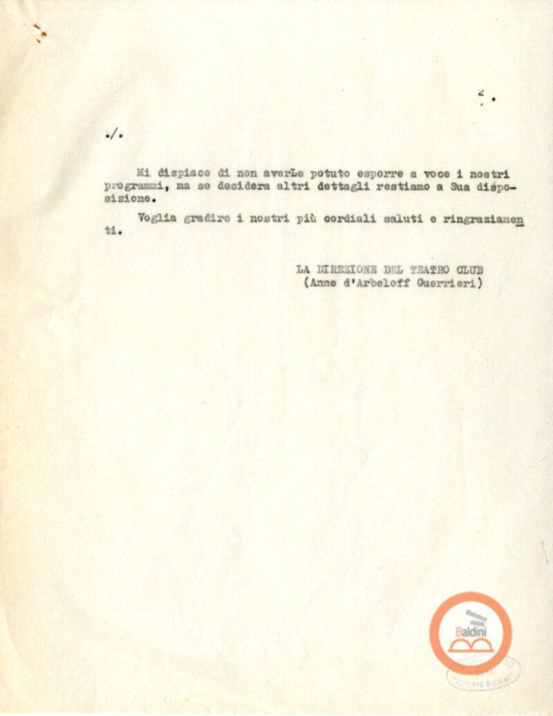 Lettera a Leone Piccioni