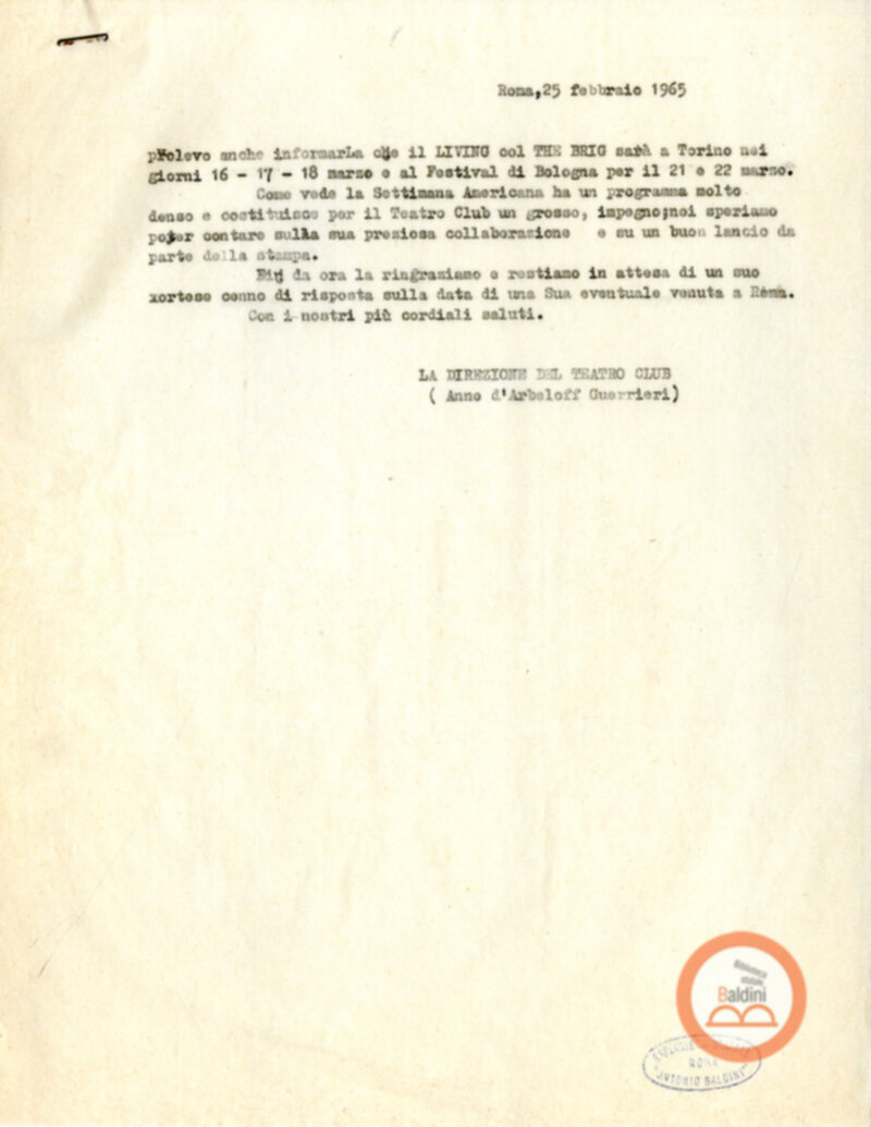 Lettera a Roberto De Monticelli