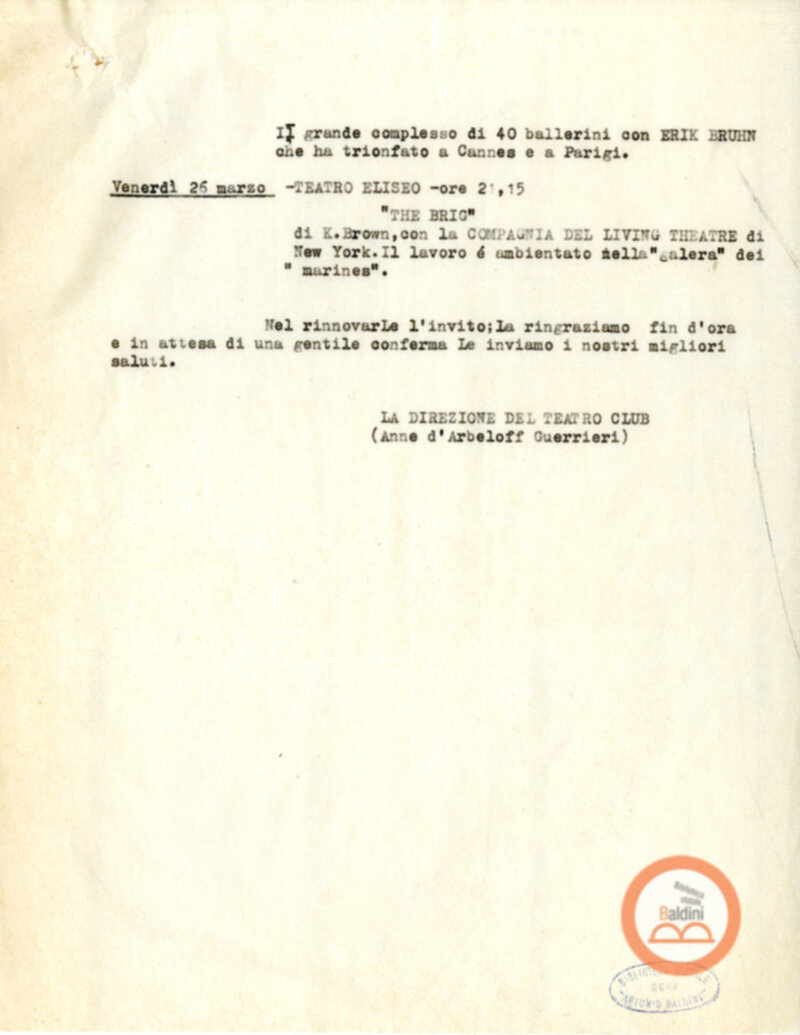 Lettera a Gerardo Agostini