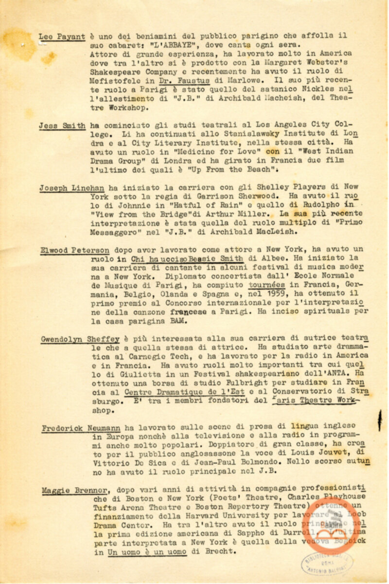 In White America - appunti