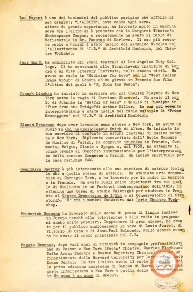 In White America - appunti