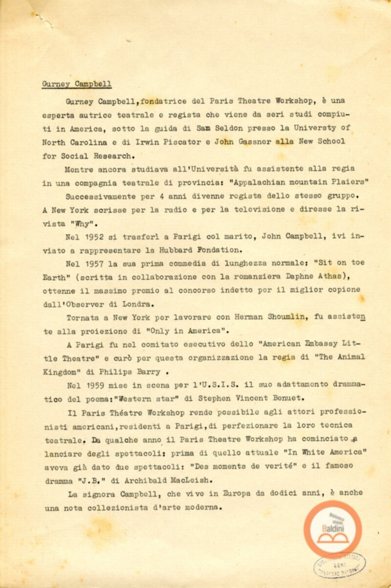 In White America - appunti