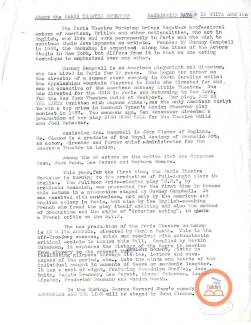 In White America - appunti