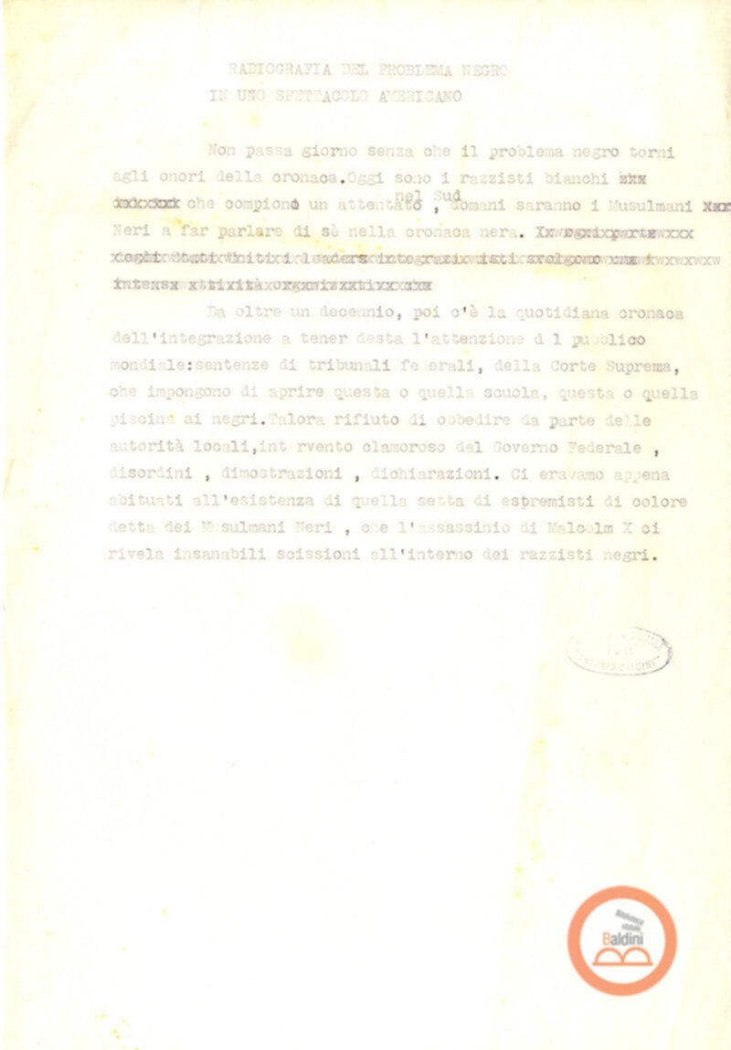 In White America - appunti