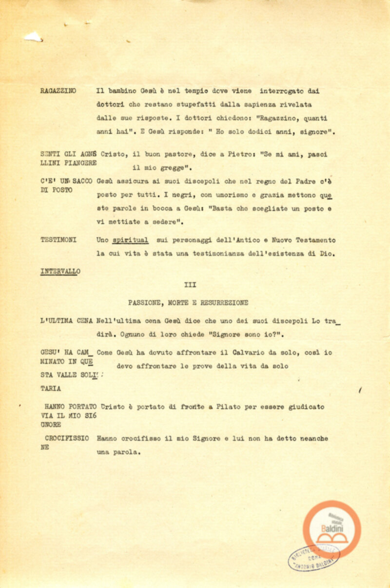 Antico e sul Nuovo Testamento