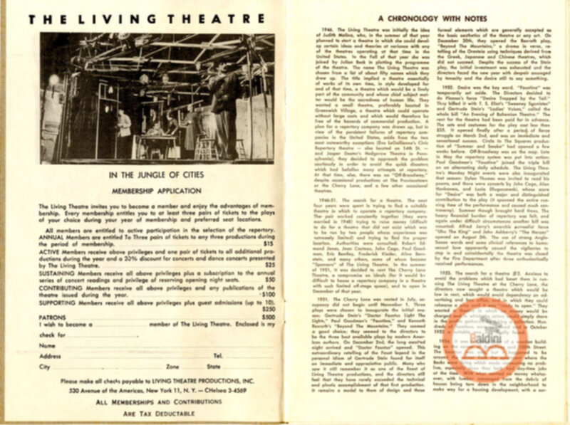Repertory 1961-1962. 10 th Anniversary
