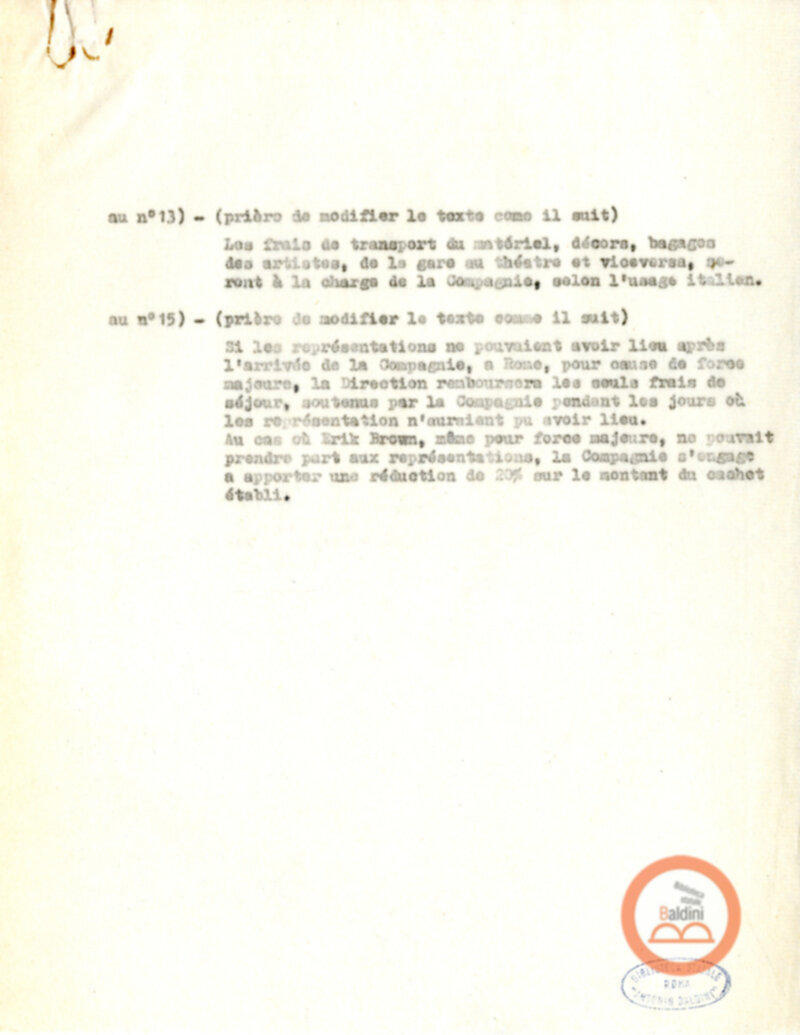 Collaborazioni con Compagnia del Balletto Kierdi Mosca/Compagnia dell'"Harkness Ballet