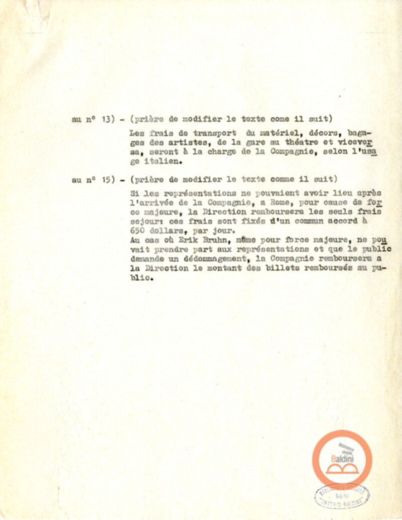 Collaborazioni con Compagnia del Balletto Kierdi Mosca/Compagnia dell'"Harkness Ballet