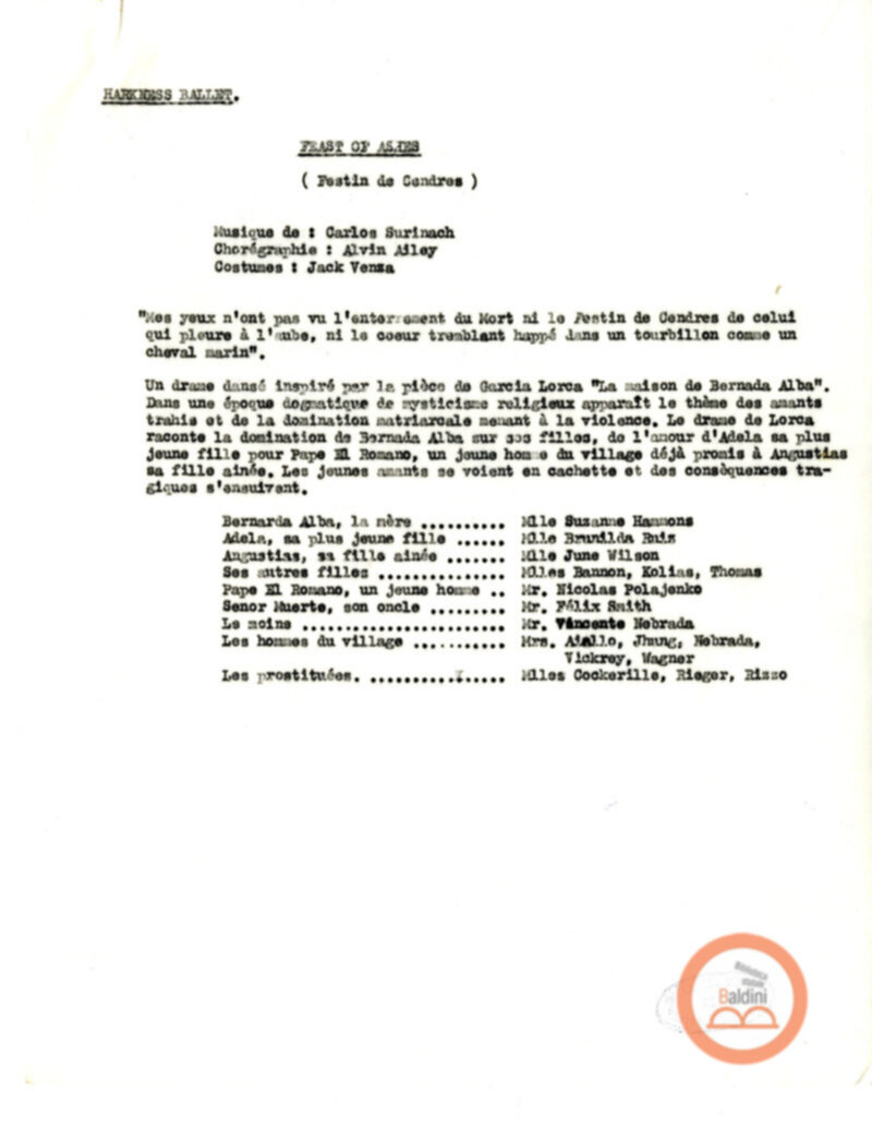 Collaborazioni con Compagnia del Balletto Kierdi Mosca/Compagnia dell'"Harkness Ballet