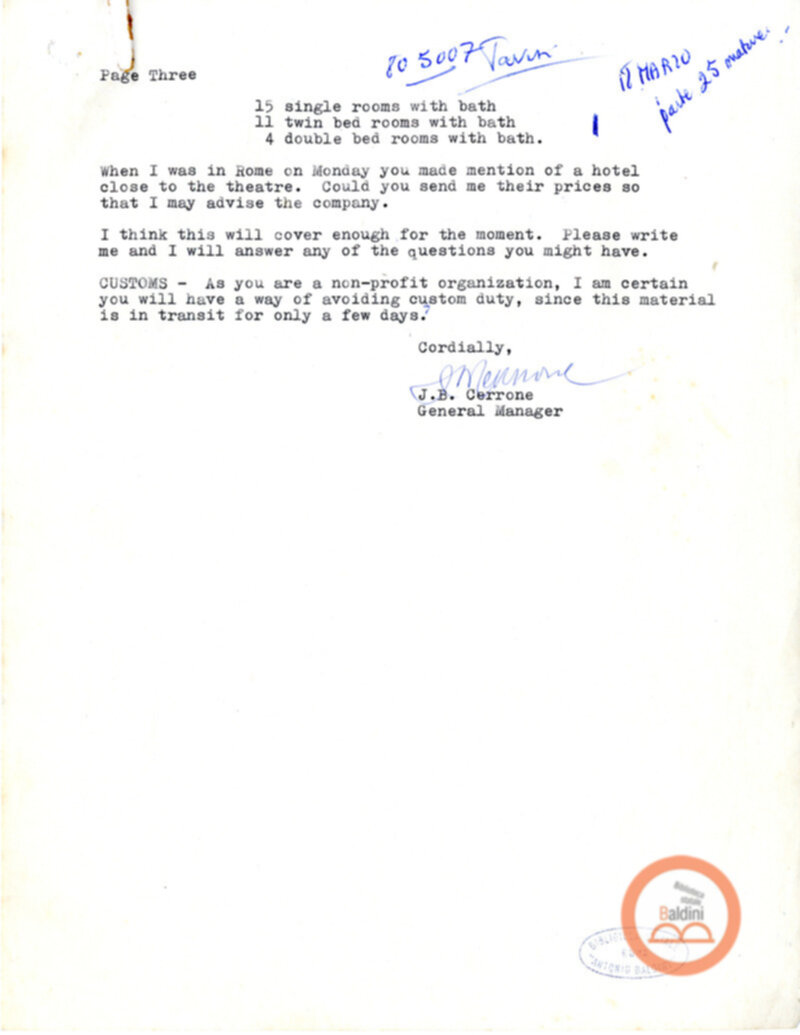 Mese del Teatro Americano J.B. Cerrone