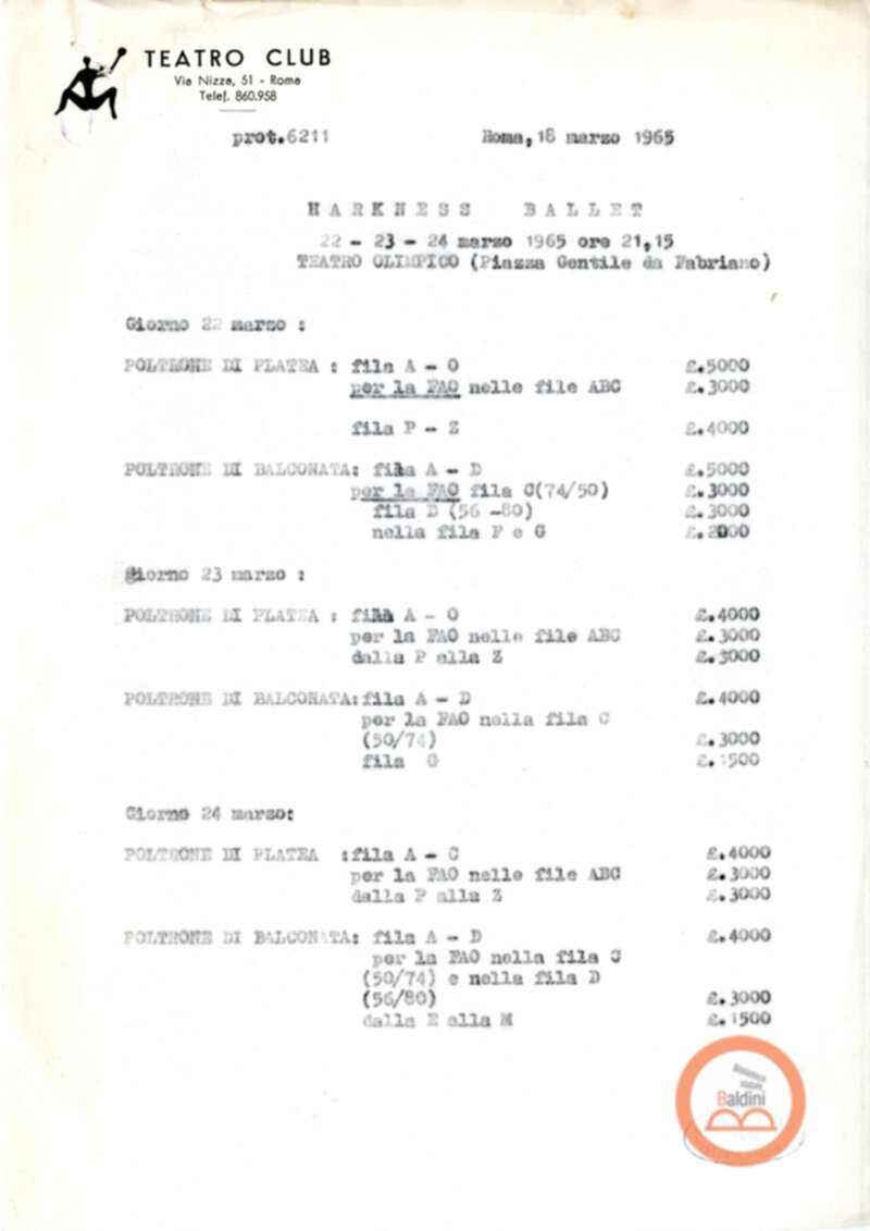 Mese del Teatro America - lettere al Centro Studi Americano