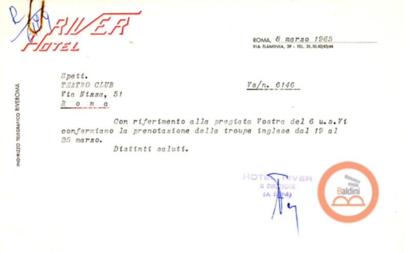 Soggiorno della Compagnia del Harkness Ballet