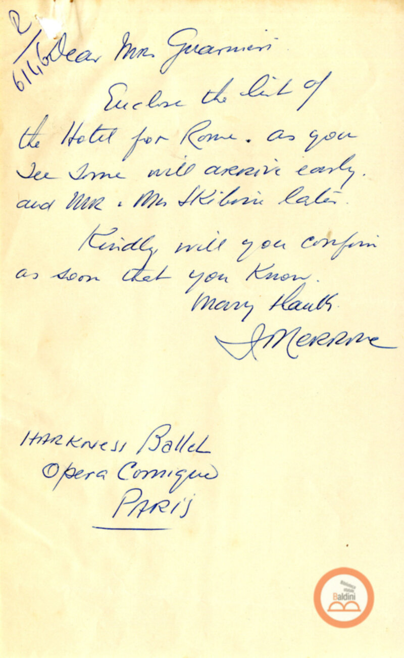 Soggiorno della Compagnia del Harkness Ballet