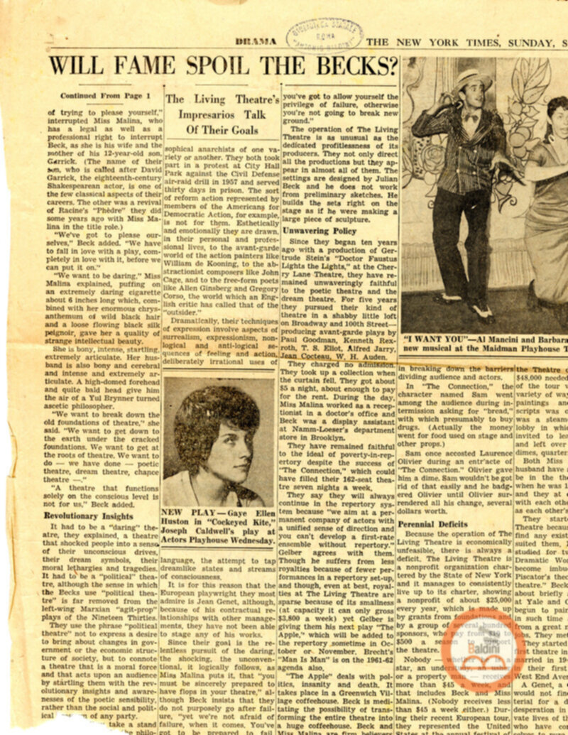 New York Times - articolo di Julian Beck