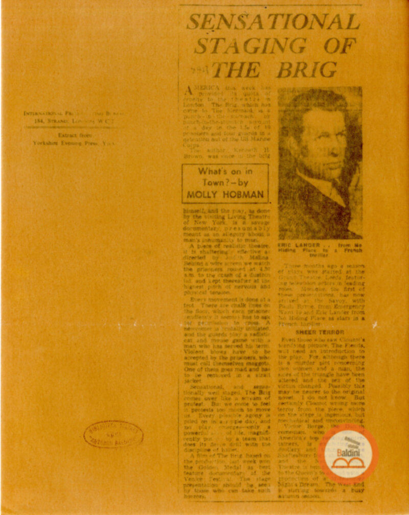 Rassegna stampa - Campagnia del Living Theatre