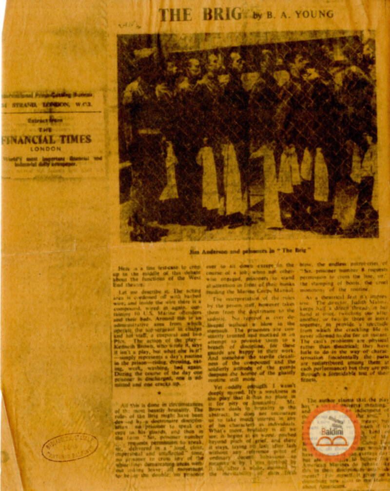 Rassegna stampa - Campagnia del Living Theatre