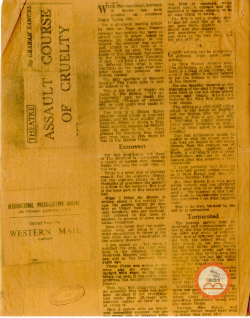 Rassegna stampa - Campagnia del Living Theatre