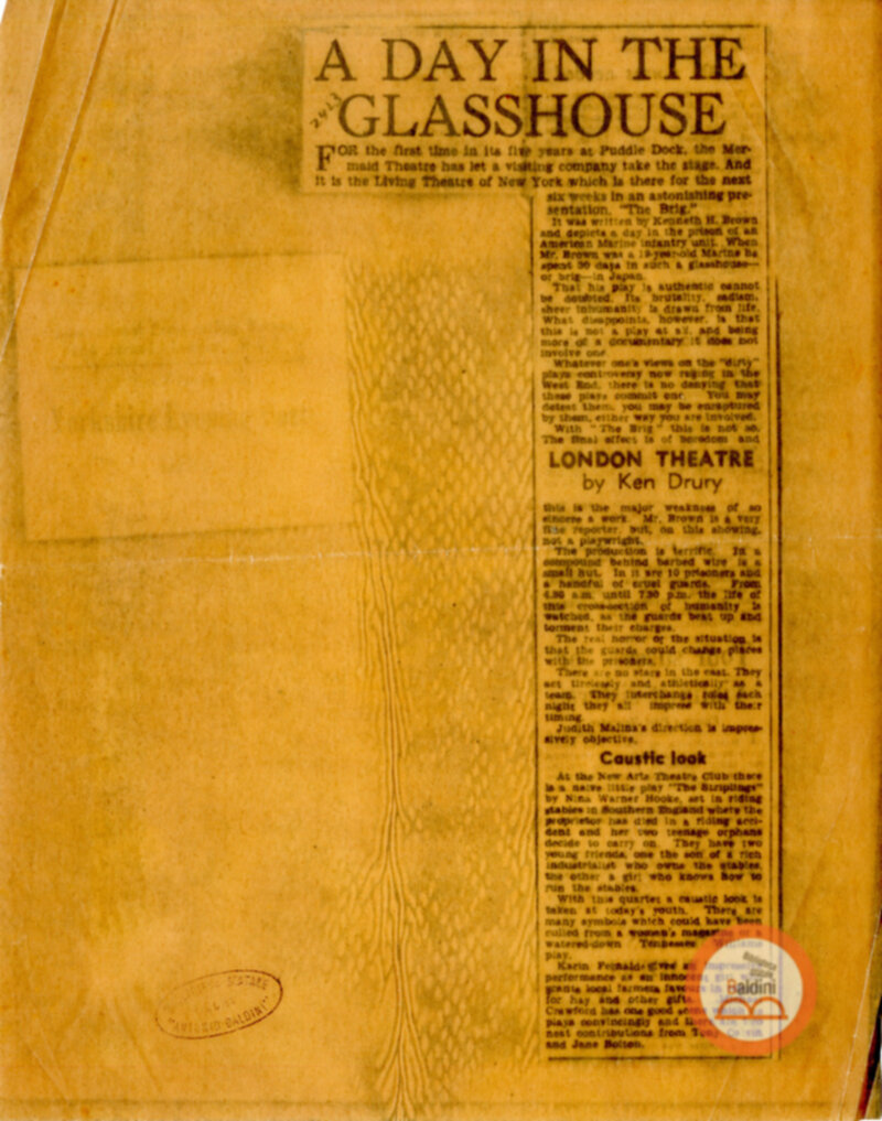 Rassegna stampa - Campagnia del Living Theatre