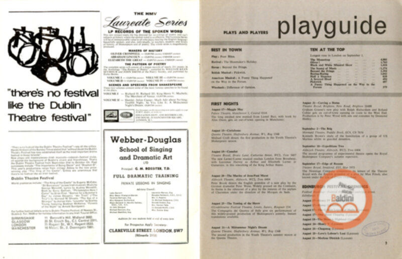 Plays and players - 3 settembre 1964.