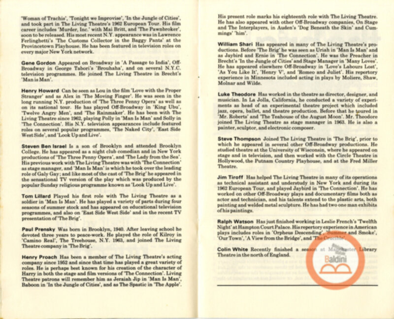 The Brig - programma