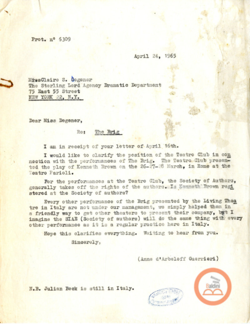 Corrispondenza d'Arbeloff - Degener