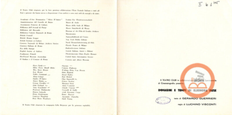 "Immagini e tempi di Eleonora Duse"