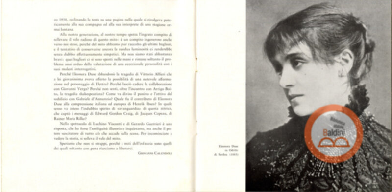 Opuscolo Eleonora Duse. 1858-1958