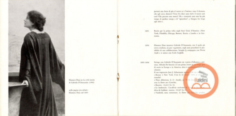 Opuscolo Eleonora Duse. 1858-1958