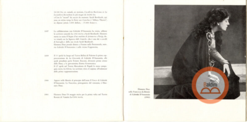 Opuscolo Eleonora Duse. 1858-1958