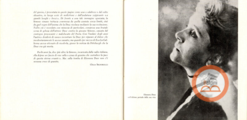 Opuscolo Eleonora Duse. 1858-1958