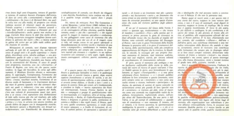 Vent'anni di ricerche teatrali in Italia (1960-1980)