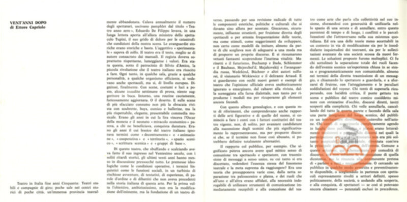 Vent'anni di ricerche teatrali in Italia (1960-1980)