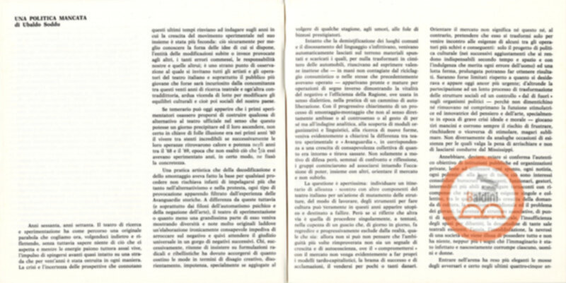 Vent'anni di ricerche teatrali in Italia (1960-1980)