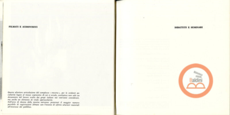 Vent'anni di ricerche teatrali in Italia (1960-1980)