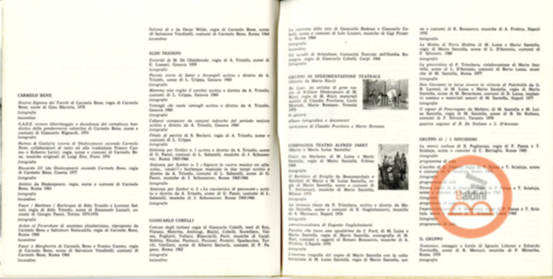 Vent'anni di ricerche teatrali in Italia (1960-1980)