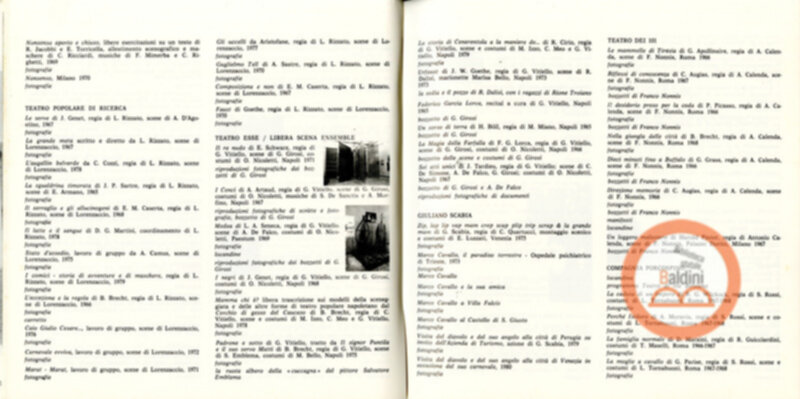 Vent'anni di ricerche teatrali in Italia (1960-1980)