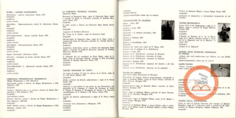 Vent'anni di ricerche teatrali in Italia (1960-1980)