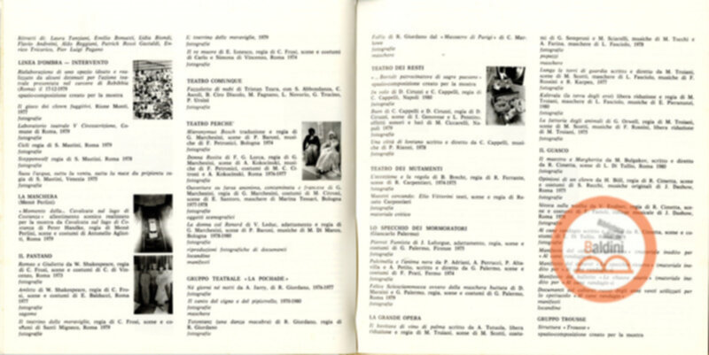 Vent'anni di ricerche teatrali in Italia (1960-1980)