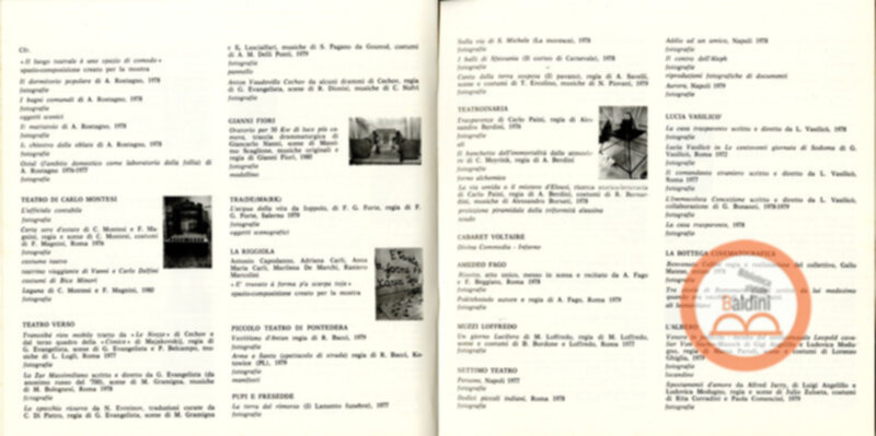 Vent'anni di ricerche teatrali in Italia (1960-1980)