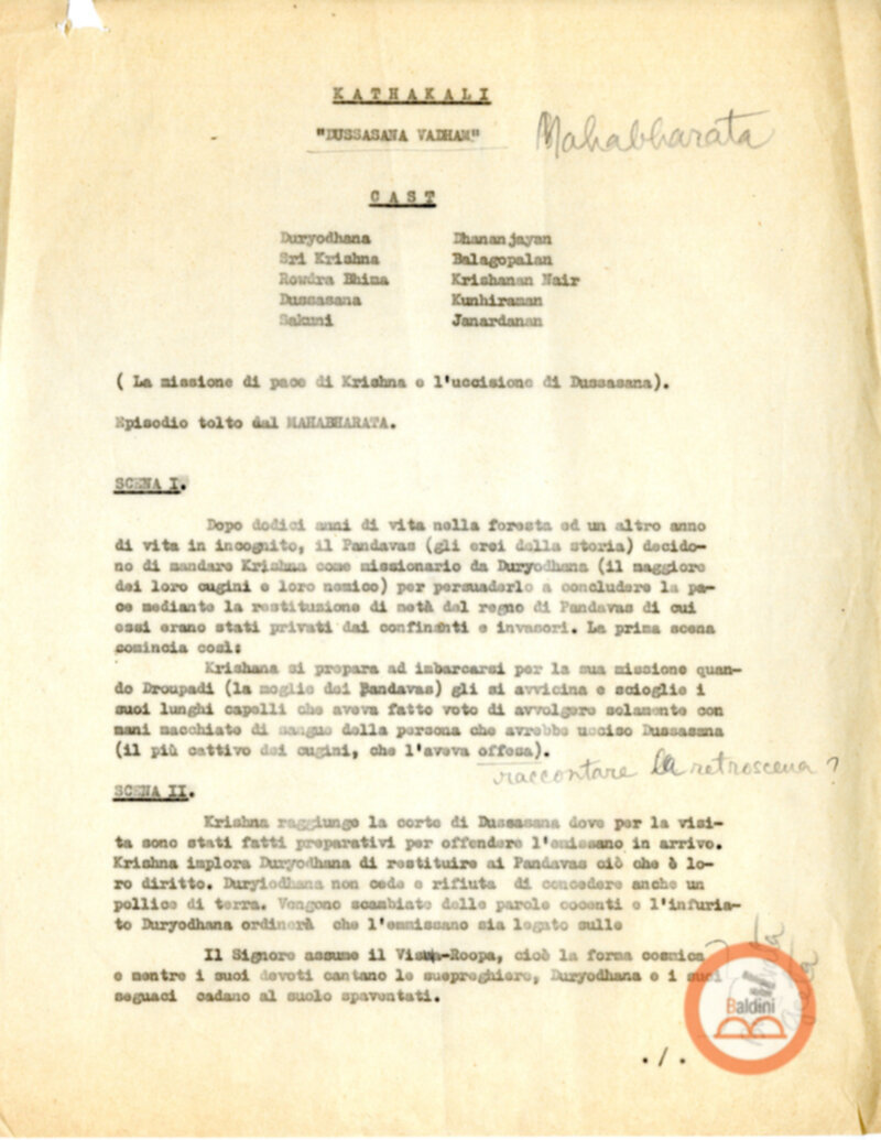 Danza indiana del katakali