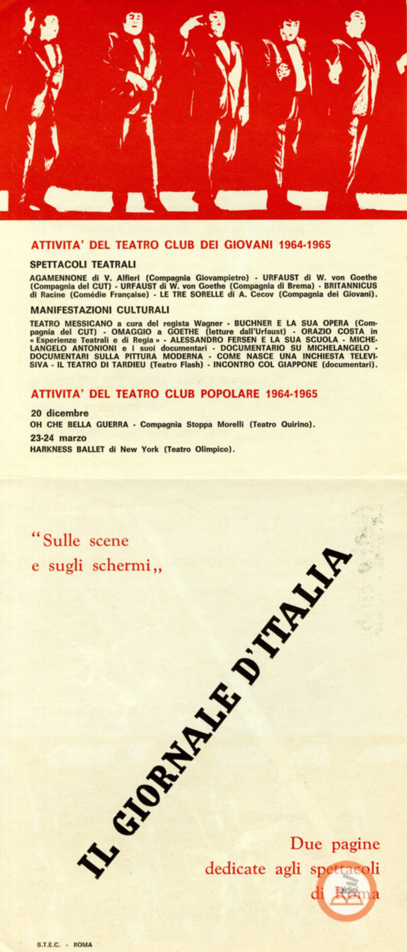 Stagione 1965-1966 - Teatro Club, al Teatro Club dei giovani e al Teatro Club popolare.
