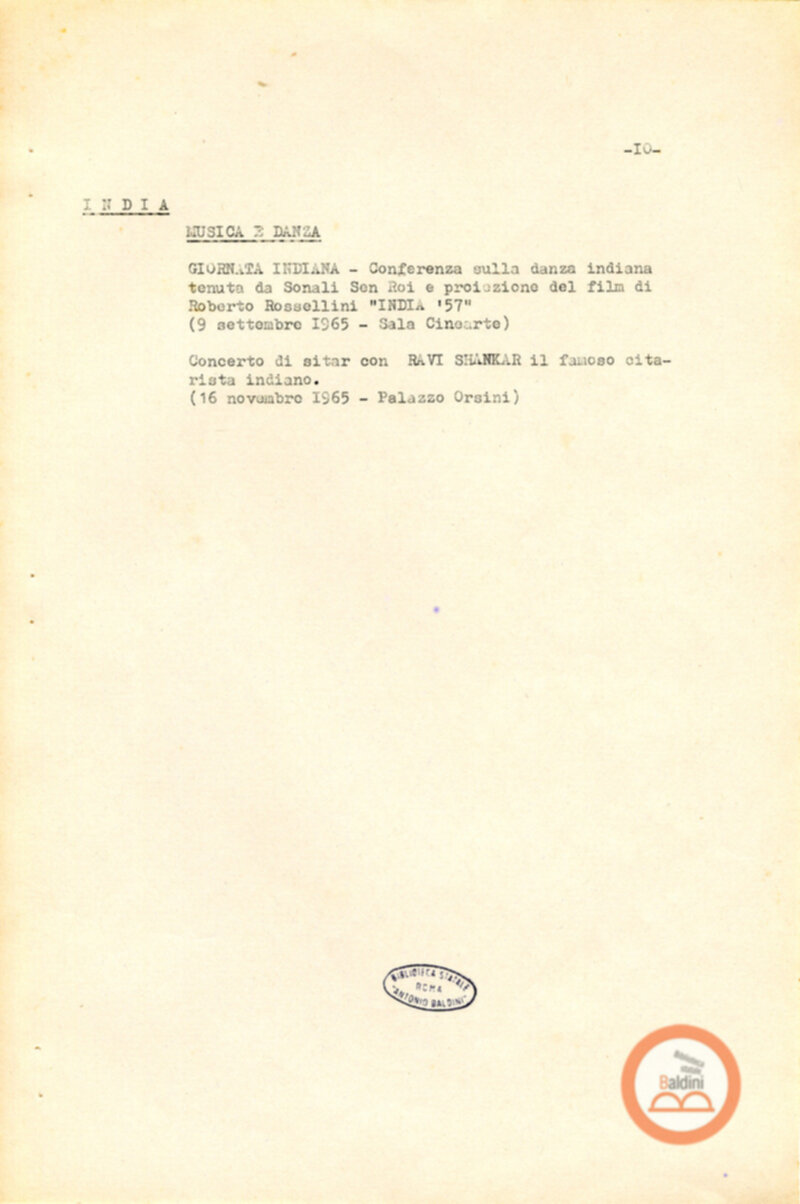 Attività del Teatro Club-anno 1957-1966