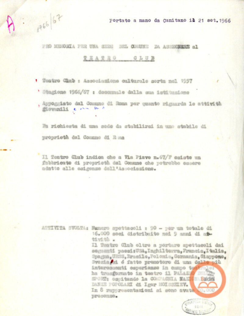 Nuova sede del Teatro Club